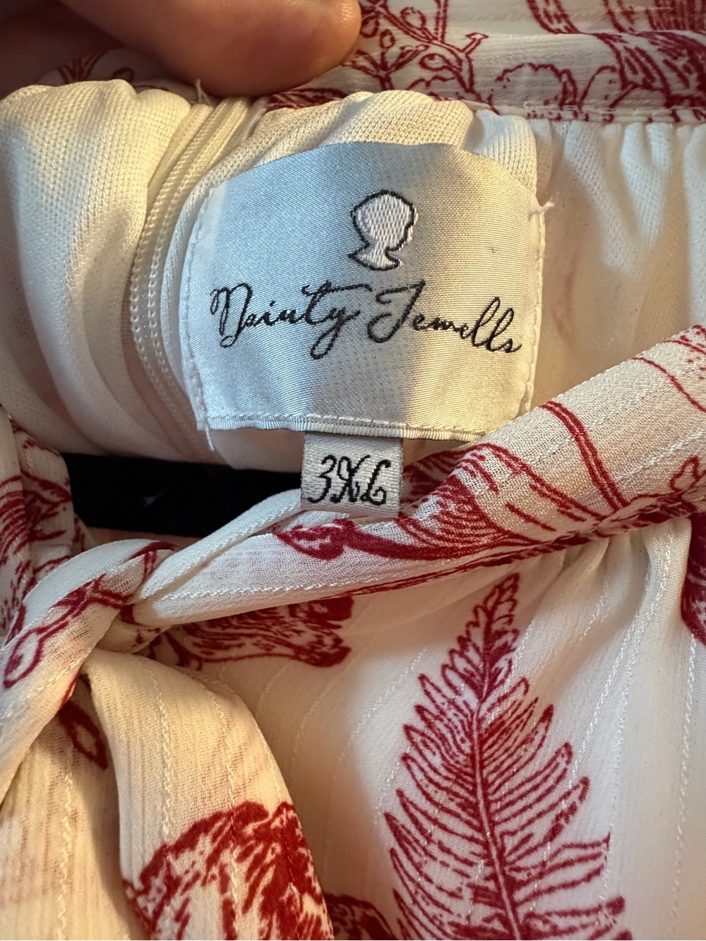 Dainty Jewells Cream Maxi Dress with Red Floral Print - Picture 2 of 2